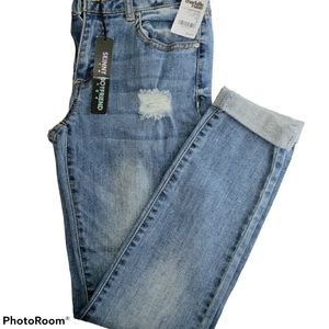 Refuge Distressed Skinny Boyfriend Jeans Size 2
